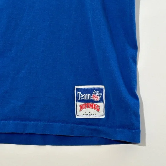 Vintage 1994 New York Giants NFL Nutmeg Blue T-Shirt Size XL USA Single Stitch - Picture 6 of 12